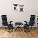 Nilkamal Lisle Foldable Easy Chairs & Table Set Foldable Easy Chair with Pillow...