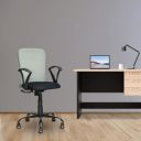 Nilkamal Lusaka Upholstered Mid Back Ergonomic Office Chair with Adjustable Height and Pushback Mechanism (Grey)...