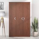 Nilkamal Massif Engineered Wood Wardrobe (Finish Color - Urban Walnut) 1 Year Warranty (3 Door)...