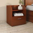 Nilkamal Max Engineered Wood Nightstand with 1 Drawer and 2 Shelves...