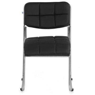 Nilkamal Metal Contract 02 Without Arm Visitor Chair (Black)
