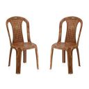 Nilkamal Mid Back Chair CHR 4002 (Pear Wood, Set of 2)...