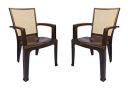 Nilkamal Mid Back Chair with Arm CHR2226 | Chair for Living Room, Bed Room, Kitchen, Office Room, Outdoor| 100% PolyPropylene Stackable Chair | (Rust Brown & Biscuit, Set of 2)...