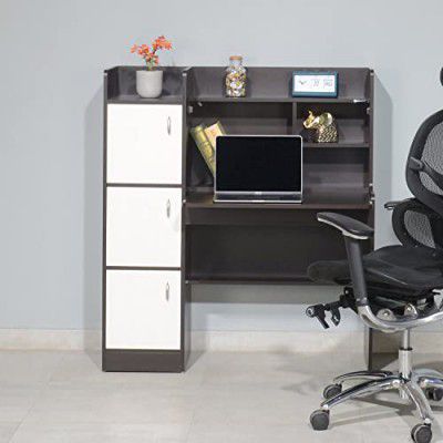 Nilkamal Mozart Engineered Wood 3 Door Mirror Wardrobe 2 Hanging Rod, 5 Shelves and 3 Drawers (Genius)