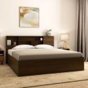 Nilkamal Mozart King Bed with Box Storage | Engineered Wood | Modern Design | Walnut...