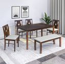 Nilkamal Nicole Wooden Dining Set | Dining Room | Dining Furniture (6 Seater with Bench)...