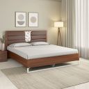 Nilkamal Noir Meta Upholstered Headboard without Storage Engineered Wood Queen Bed...