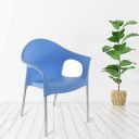 Nilkamal NS09SS Plastic Mid Back with Arm Chair (Blue)...
