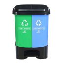 Nilkamal Plastic 2 In 1 Dustbin |10 litre Capacity | Pedal Dustbin | Wet & Dry Waste Segregation | With Lid and Detachable Bin | Garbage Waste Bin with Handle | Dustbin for Home Kitchen and Office...
