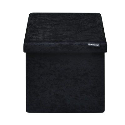 Nilkamal Plush Folding Storage Ottoman