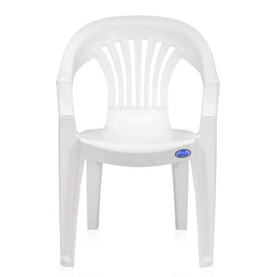 Nilkamal Set of 2 CHR2101 Plastic Chair, Milky White