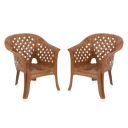 Nilkamal Set of 2 Solocane Chair, Pear Wood...