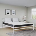 Nilkamal SLEEP King Size Striker Classic Metal Bed with Lite Dual Comfort Mattress, Superior PU Foam (White, 78 x 72)...