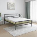 Nilkamal Sleep Queen Size Classic Striker Metal Bed with ECOAIR Latex Mattress, Natural Latex Foam Mattress, Cool Breathable Fabric (Black, 78x60x6)...