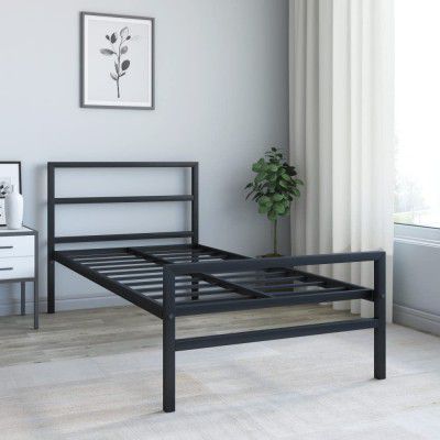 Nilkamal SLEEP Striker Single Size Metal Bed (Black)
