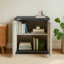 Nilkamal SpaceMax 2 Shelves Plastic Bookshelf with 3-Year Warranty| Multipurpose Storage Cabinet & Book Rack for Home | Durable, Waterproof, Easy-Clean | Living Room & Bedroom Organiser|Charcoal Grey...