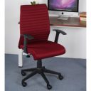 Nilkamal Thames Neo Mid Back Fabric Chair with PU Foam Upholstered and Pushback Mechanism (Maroon)...