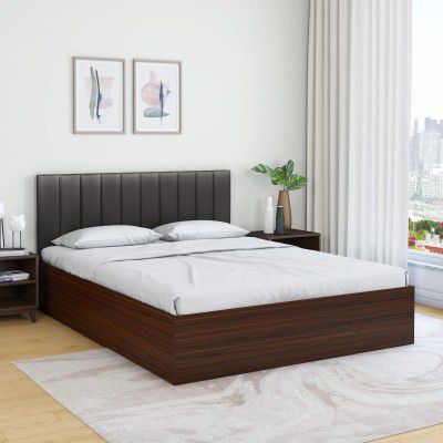 @home By Nilkamal Fusion Upholsteted Wall Mounted Headboard Engineered Wood King Bed