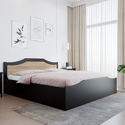 Nilkamal Willy Engineered Wood Bed with Box Storage (Color - New Wenge/Sonama Oak, Delivery Condition - Knock Down) 1 Year Warranty (King Bed)