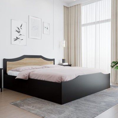 Nilkamal Willy King Bed with Box Storage | Engineered Wood | Contemporary Design | Wenge
