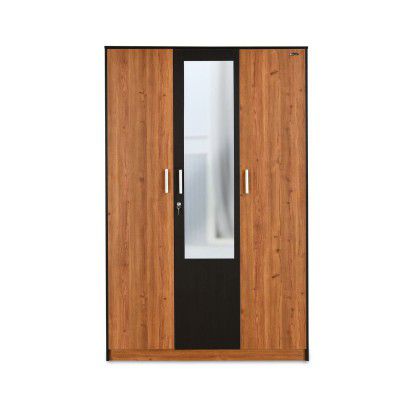 Nilkamal Colton Engineered Wood 3 Door Mirror Wardrobe