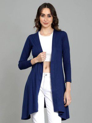 Nimble Women Jacket Style 3/4th Sleeve Dark Blue Shrug