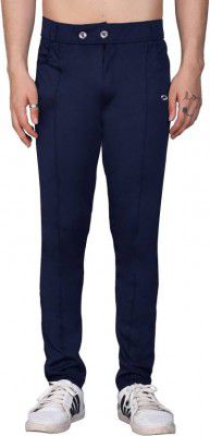 Niner Solid Men Dark Blue Track Pants