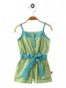 Nino Bambino Girls Green Organic Cotton Checked Sustainable Playsuit...