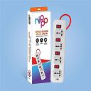NIPPO 4KV Surge Protector I 4 Universal Socket with Individual switches I 2 Mtr Cord I 1 Year Warranty...
