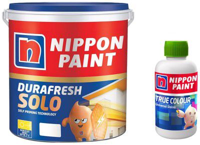 Nippon Paint Durafresh Solo Exterior Emulsion Paint (White 10L) + Universal Stainer (Fast Green 100ml) 