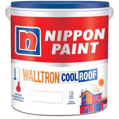 Nippon Paint Walltron - Summer Cool Roof | Solar Reflective Roof Coating | Heat Resistance Paint | High SRI (White, 20 KG)