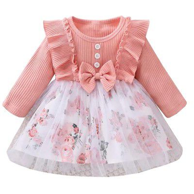 Niren Enterprise Bullfinch Floral Printed Modal Baby Frock for Kids Dress