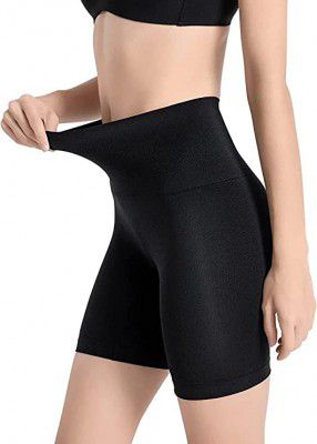 Nirja Fab 4-in-1 Shaper - Tummy, Back, Thighs, HIPS - Black/Efffective Seamless Tummy Tucker Shapewear Body Shaper Best While/for Gym Yoga Exercise Dance Walk Aerobics Jogging (Shape)