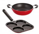 Nirlon 2 Pieces Non Stick Stain Resistance Non-Induction Kitchen Essential Cookware Set...