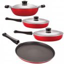 Nirlon 3 Layer Non-Stick Coated Aluminium 4 Piece Kitchen Essential Set with Bakelite Handle...