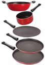 Nirlon 3 Layer Non-Stick Coated Gas Compatible Cooking Utensils Set Offer, 5 Piece...