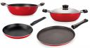 Nirlon 3 Layer Non-Stick Coated Dishwasher Safe Cookware Essential Combo Gift Set Offer, Multipurpose Cookware Essential...