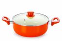 Nirlon Aluminium Non-Stick PFOA Free Casserole with Tempered Glass Lid, 22cm...