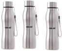 NIRLON Aqua Stainless Steel Fridge Water Bottle 1000 ml Bottle (Pack of 3, Silver, Steel)...
