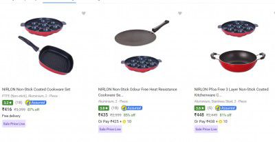 Nirlon Cookware Sets Up to 82% off
