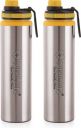 NIRLON Eco Star Stainless Steel Water Bottle 900 ml Bottle  (Pack of 2, Yellow, Silver, Steel)...