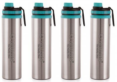 NIRLON Eco Star Stainless Steel Water Bottle 900ml (Set of 4)