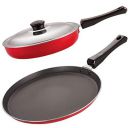 Nirlon Gas Compatible Non-Stick Aluminium Tawa and Fry Pan Cookware Set...