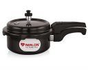 NIRLON Hard Anodised Aluminium Outer Lid Pressure Cooker Compatible with Induction & Gas, 2 Liters (Black)...