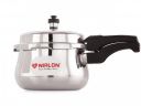 NIRLON Induction and Gas Stove Compatible Outer Lid Belly Triply Stainless Steel Pressure Cooker, 1.5 Liters...