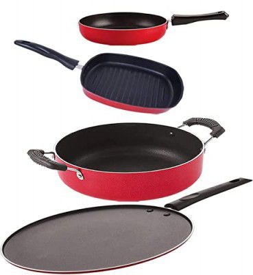 NIRLON Kitchen Non Stick Aluminium Cookware Gift Sets, 4 PiecesFP11_ST12_GP22.5_CS24