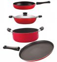 Nirlon Kitchenware Cookware 3 Layer Superior Coating Gift Set of 4 Pieces Premium Quality (FT13_FP10_DKD(M)_CS24)...