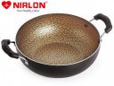 Nirlon Majesty Dishwasher Safe Aluminum Non Stick Deep Kadhai 22cm-2.25 Liter(Compatible with All Gas & stovetops Only)...