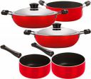 Nirlon Non-Stick 5 Piece Rust Free Gas Compatible Kitchenware Combo Gift Set with Bakelite Handle...