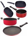 Nirlon Non-Stick Aluminium 5 Piece Gas Compatible Cookware Essential Item Set Online...